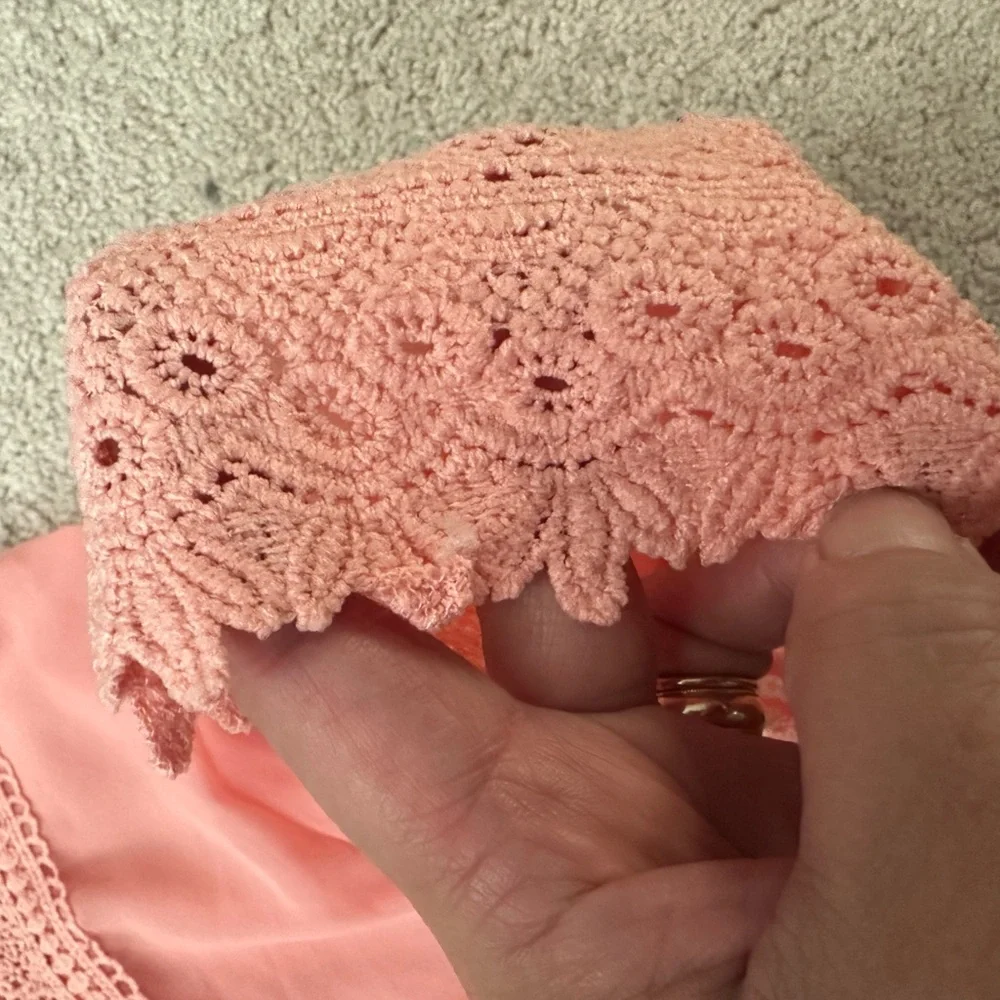 NWT ABOLLRIA Peach Lace Coverup Small - Picture 11 of 13